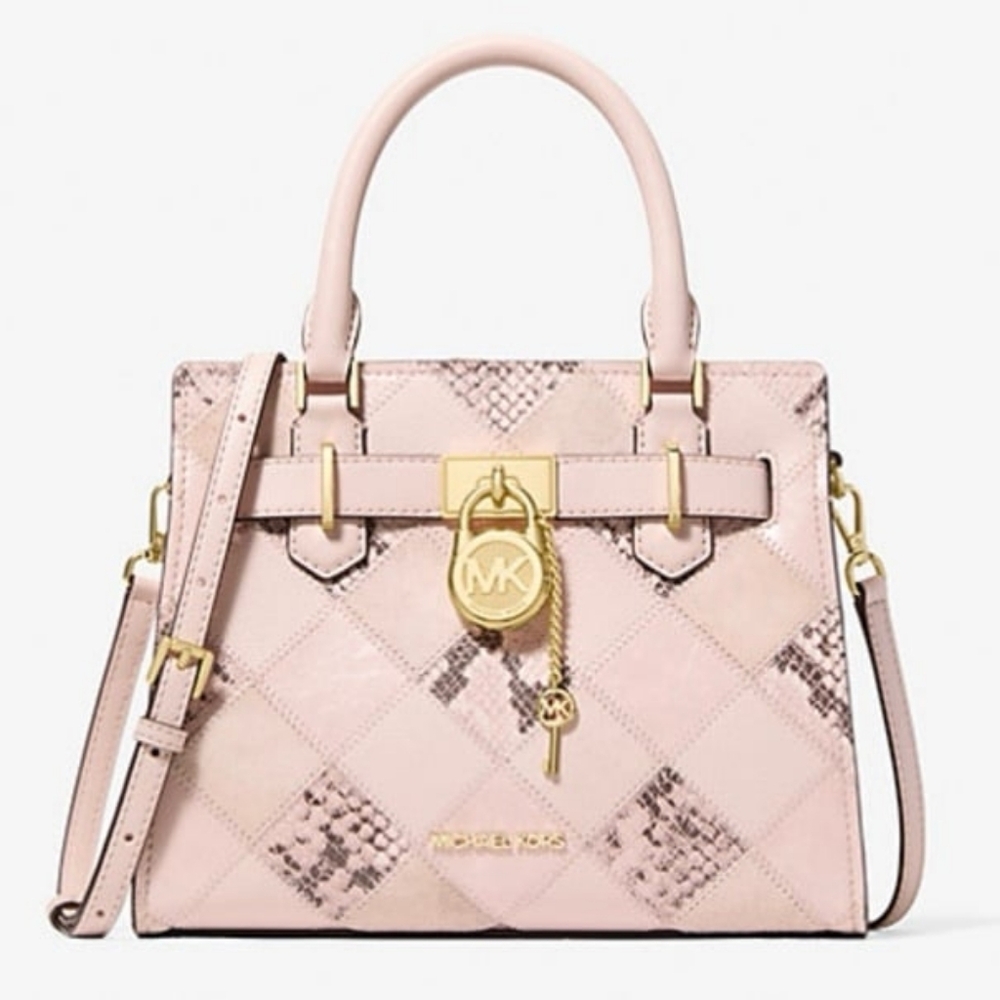 Michael Kors Blush Pink Satchel with Gold Accents